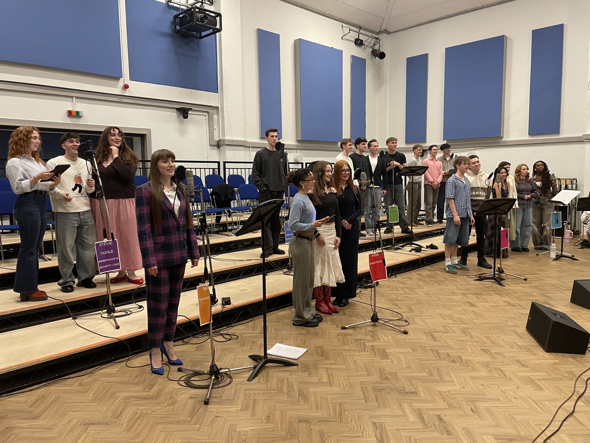 students recording